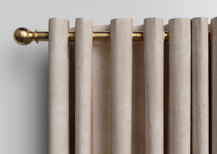 Chenille (Blackout) Eyelet, Cream - Ready Made Curtains - Image 10